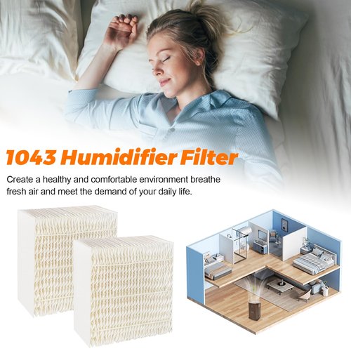 Blutoget 1043 Super Humidifier Wick Filter Replacement for Essick Air AIRCARE EP9500 EP9700 EP9800 EP9R500 EP9R800 821000 826000 826800 831000 Bemis Space Saver 800 8000 Series Humidifiers (2 Pack)