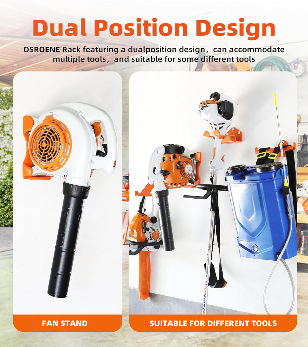 Stihl Leaf Blower Hanger - Handheld Blower Rack for Garage Wall | Compatible with BG-50, BG-56, BG-66, SH-56