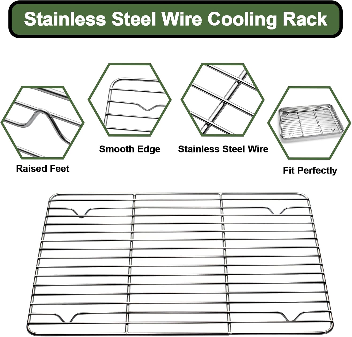 Skiennix Baking Sheet Tray Set - Heavy Duty Stainless Steel Cookie Pan with Silicone Mats | 9-Piece Set in Red