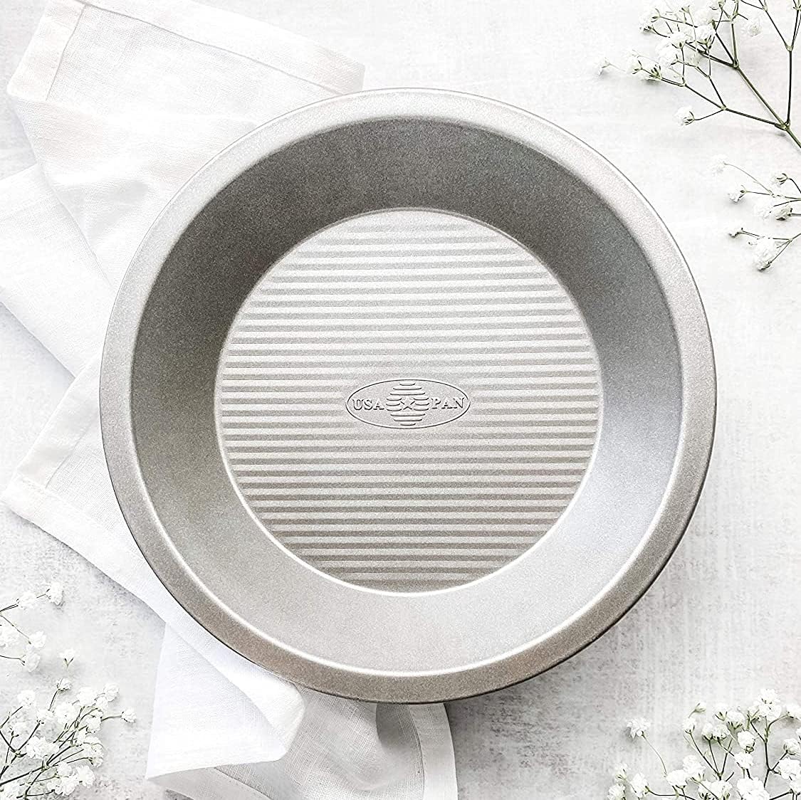 USA Pan Bakeware - 9-Inch Aluminized Steel Pie Pan for Perfectly Baked Pies