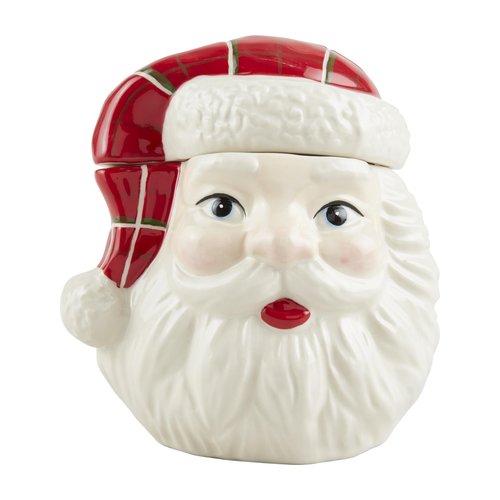 Mud Pie Mini Christmas Cookie Jar, Santa, 5" x 3 1/4"