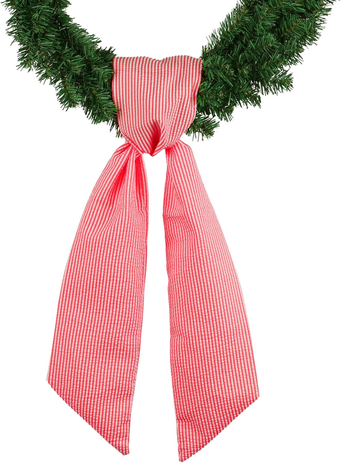 Red Striped Wreath Sash by [Brand Name] - 5.12" Wide x 54" Long for Baby Showers & Summer Holidays