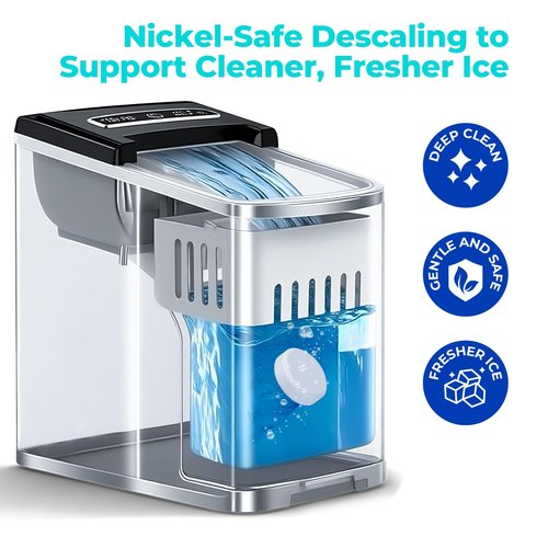 CleanCrown Ice Machine Cleaner (36 Pack), Ice Machine Descaler, Nickel Safe Cleaner and Descaler for Frigidaire, Opal, GE Profile, Kitchenaid Countertop and Nugget Ice Makers