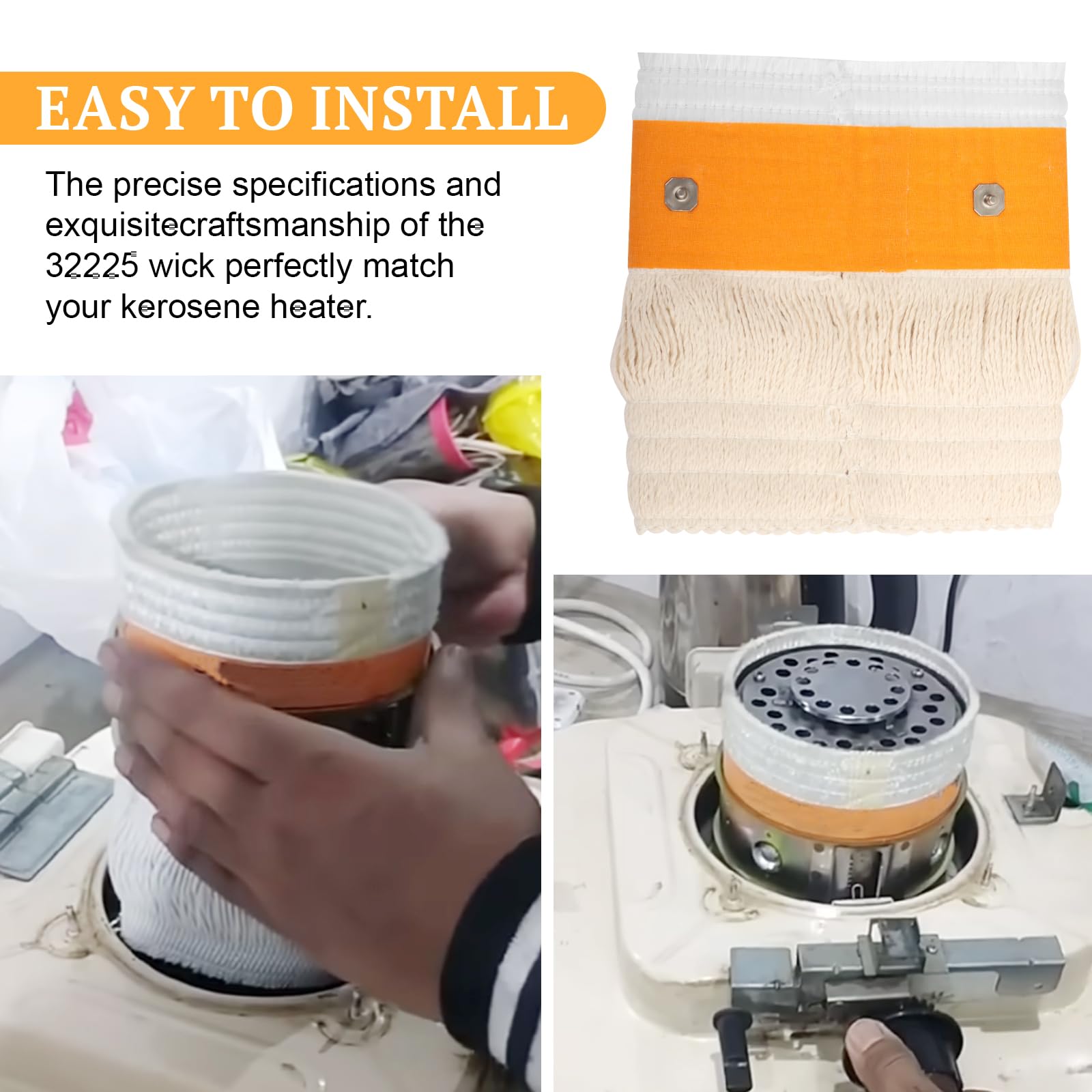 32225 Kerosene Heater Replacement Wick, Cotton & Fiberglass Heating Wick