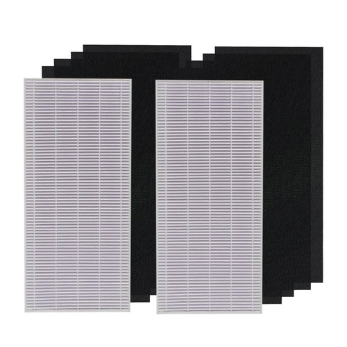 PUREBURG YY200 Replacement Filter Compatible with Lasko LP200 Air Purifier,2-Pack H13 HEPA + 8 x Activated Carbon Pre-Filters Air Clean Dust VOCs Odor