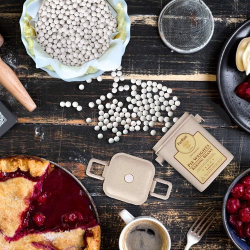 FurRain Ceramic Pie Weights - Reusable 10mm Baking Beans for Perfect Pie Crusts | Eco-Friendly Stoneware