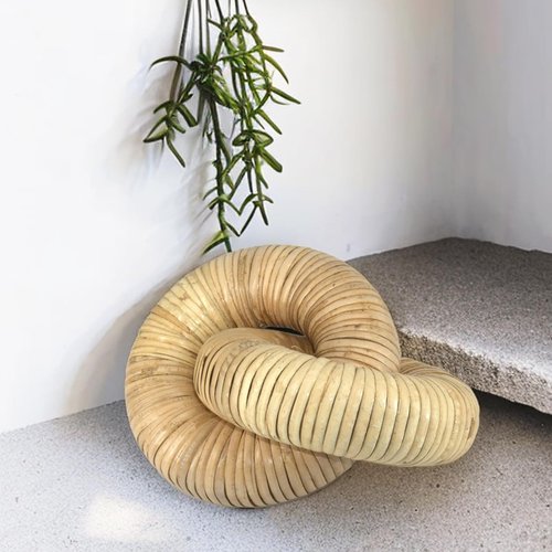 HUAXIN CRAFT H Rattan Chain Link Décor, Hand Woven 2 Pieces Table Decor with Bohemian Style
