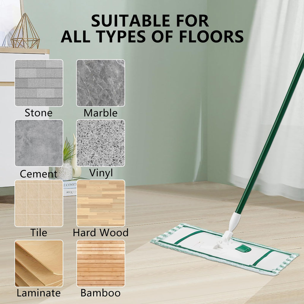 6 Pack Replacement Mop Refills Compatible with Libman Wet & Dry Microfiber Mop, Reusable Washable Mop Head Replacement Pads for Cleaning Multi-Surface Floor (Mop not Included)