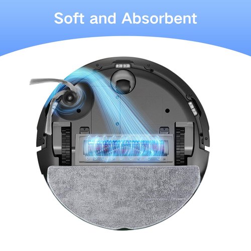 VIEWALL 6 Pack Microfiber Mop Cloths Compatible with Roborock Q7 M5 / Q7 M5+ / Q7 L5 / Q7 L5+ Robot Vacuum Cleaner, Reusable Mop Cloths Replacement Accessories(Not for Q7 / Q7 MAX / Q5 MAX)