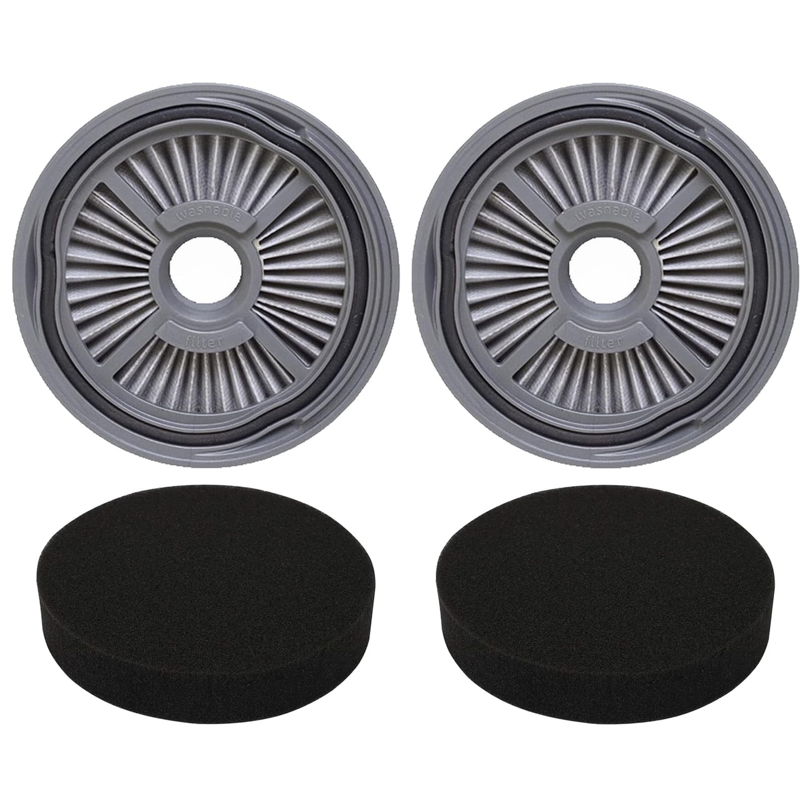Aolleteau 1543 Filter Compatible with Bissell Symphony Pet All-in-One Vacuum and Steam Mop 1543 Series, 15436, 15437, 15438, Compare to Part# 1606886 （1 Pack Vacuum Filter & 1 Pack Foam Filter）