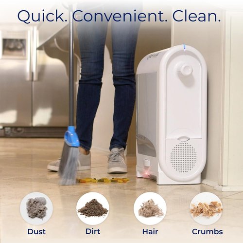 EyeVac Pro Touchless Vacuum - Ultra-Fast Automatic Dustpan for Pet Hair & Dirt | Corded, Bagless, 1400 Watt (White)
