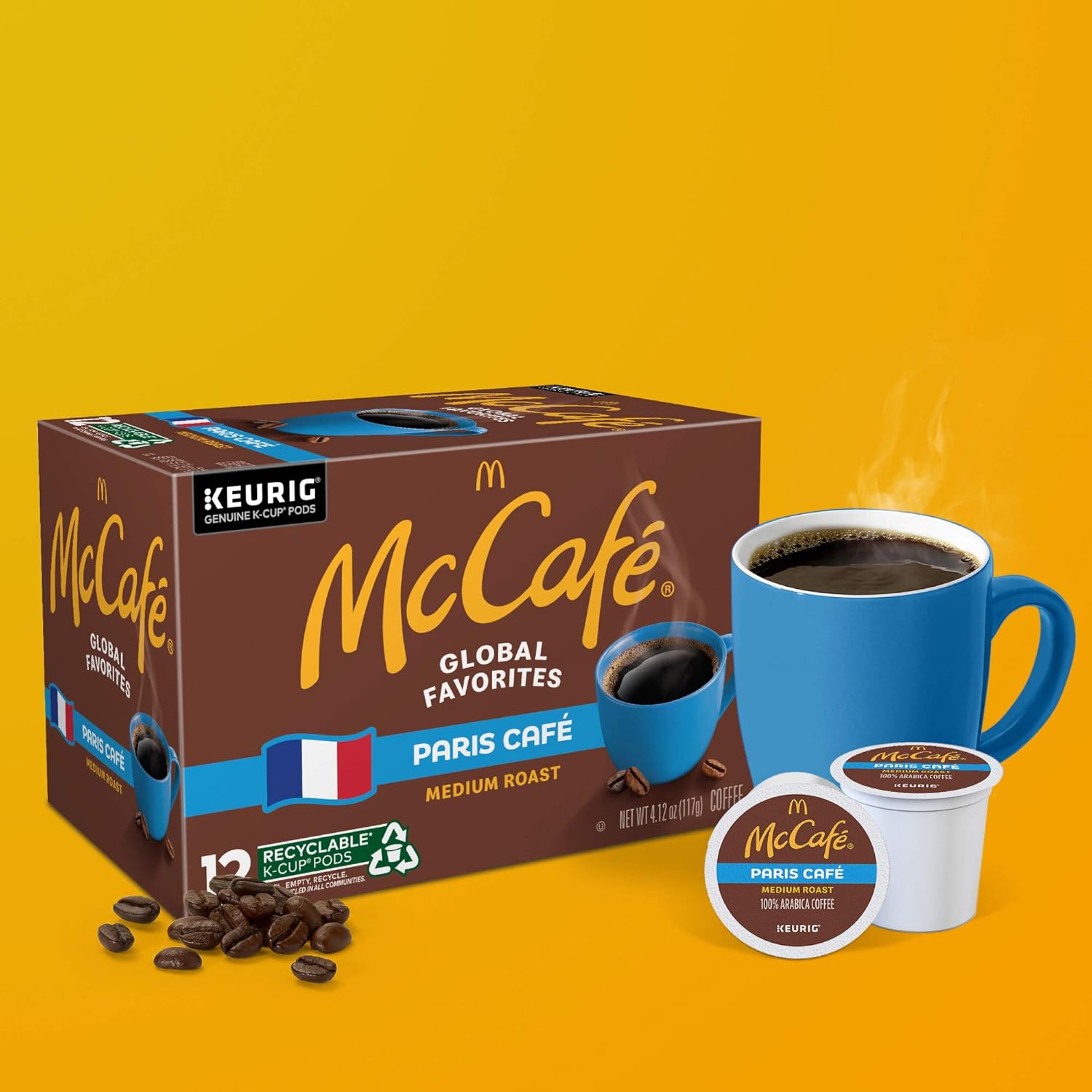 McCafe Medium Roast Coffee K-Cup Pods - Single Serve, 72 Count | Perfect for Keurig Brewers