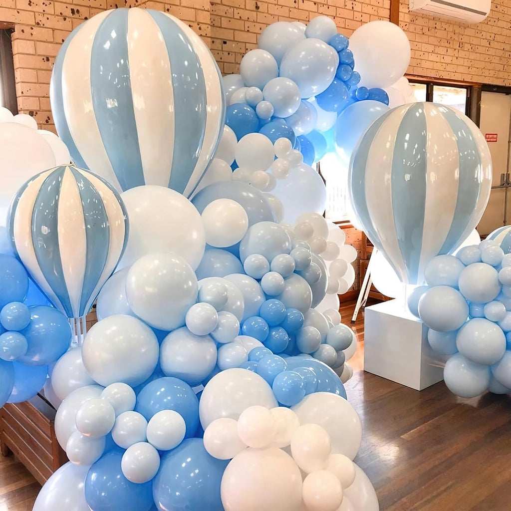 PartyWoo Baby Blue Balloon Arch Kit - 127pcs in Various Sizes for Graduation, Baby Shower & Gender Reveal Decor