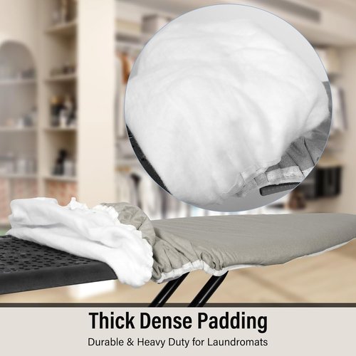 Iwtmm Ironing Board Cover - Heavy-Duty Silicone Coating & Scorch-Resistant Padding | Fits 15 x 54 Inches