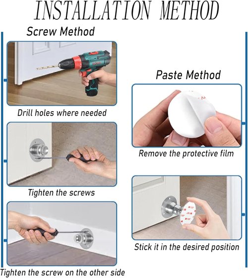 Cucumis Magnetic Door Stopper - Heavy Duty Stainless Steel Mini Soft-Catch | Wall Mount for Home & Office