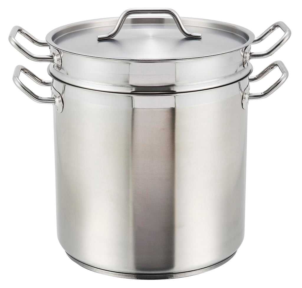 Winco 12qt S/S Double Boiler w/Cover