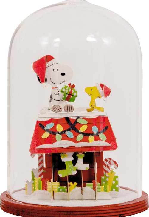 Hallmark Snoopy's Doghouse Christmas Ornament - Glass & Paper | Perfect Gift for Peanuts Fans