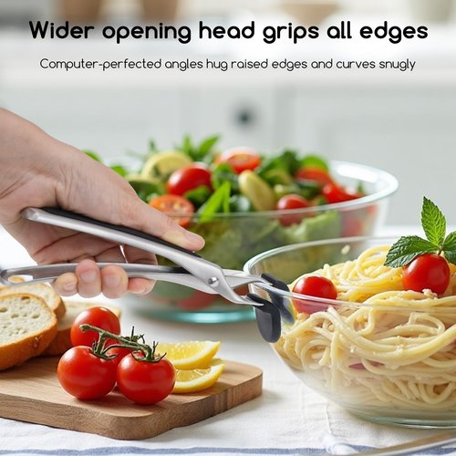 SOLEADER Plate Gripper Compatible With Pizza Pan,Non-Slip Pan Gripper,Hot Plate Bowl Retriever with Food Out from Pots,For Egg Custard For Jidangeng,For Microwave Toaster Oven Steamer,Pack of 2