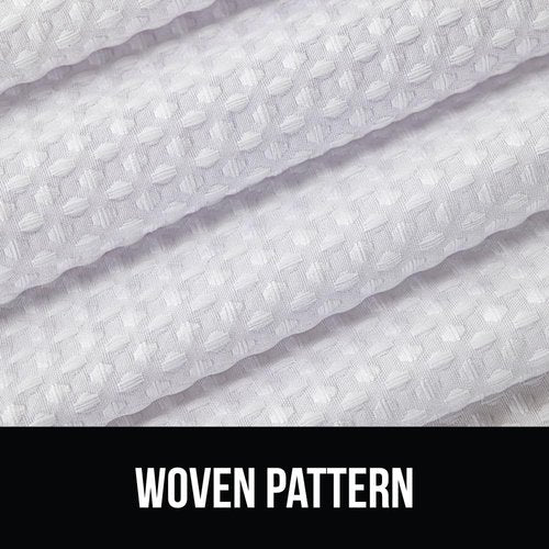 GORILLA GRIP Waffle Shower Curtain, Thick Weighted Fabric, Wrinkle and Rust Resistant, Classic Hotel Quality Design, Heavy Duty Long Curtains for Bathroom Showers, Bath Tubs, Machine Wash, 72x72 White