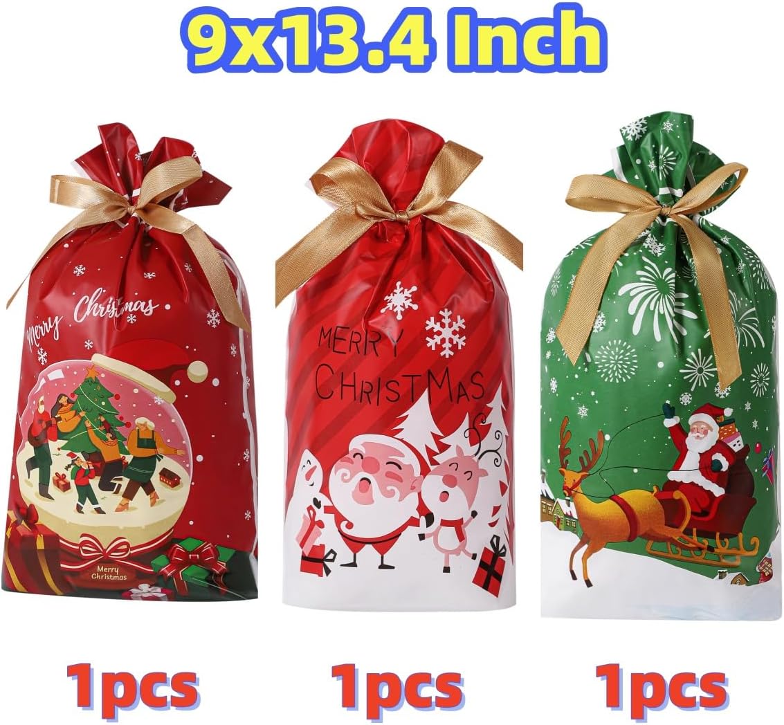 LYSXP Christmas Advent Calendar - 2025 Countdown Fabric Wall Hanging with 24 Pockets | 13x23.5 Inch & 15 Candy Bags