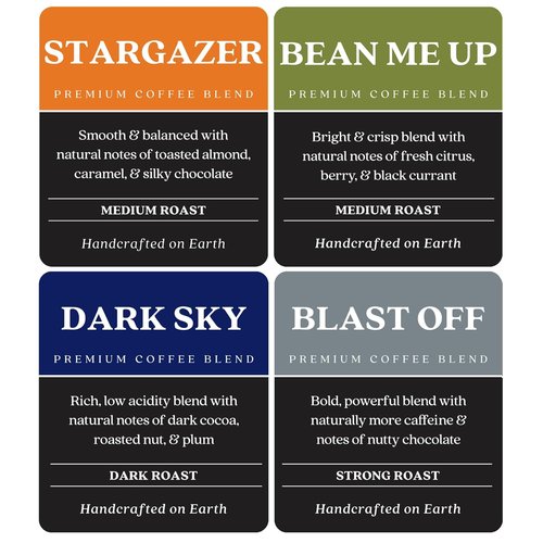 Copper Moon Coffee Pods - Single Serve K-Cup Variety Pack with Light, Medium & Dark Roast - 80 Count