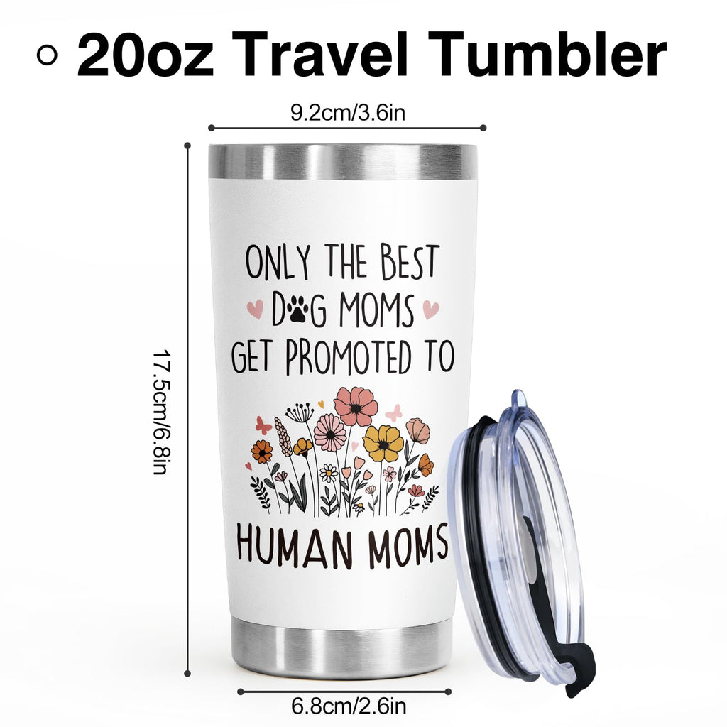 BaubleDazz Mothers Day Gifts for New Mom, Mom to be Gift, First Time Moms, Mama, Mommy To Be, Congrats On Pregnancy Gift for Wife Daughter Friend, Only the Best Dog Moms Get Promoted to Human Moms