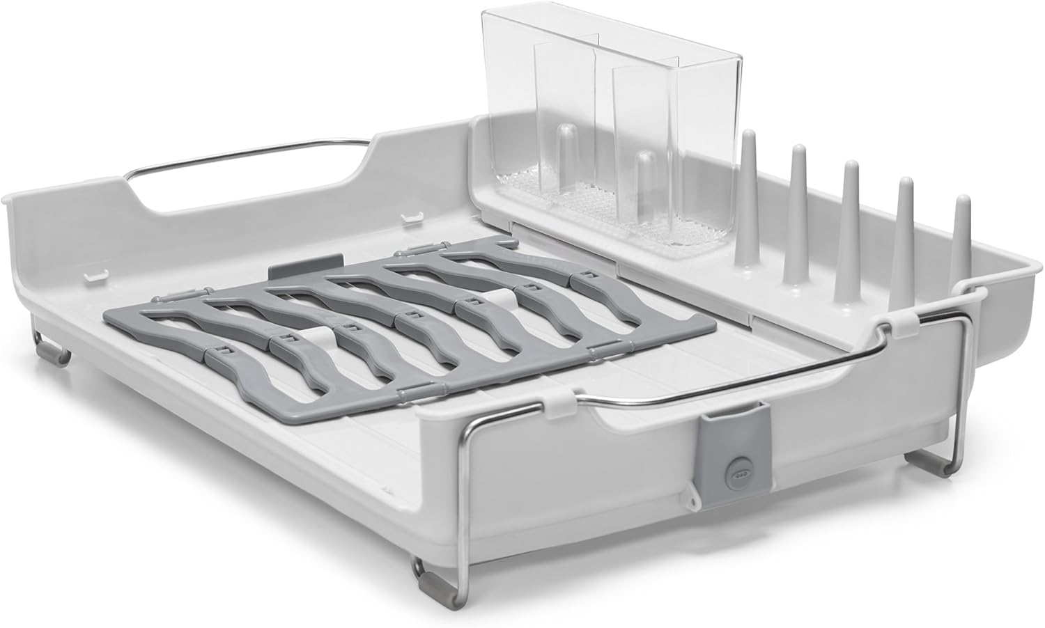 OXO Good Grips Foldaway Dish Rack - Space-Saving Design for Easy Drying | Durable and Stylish