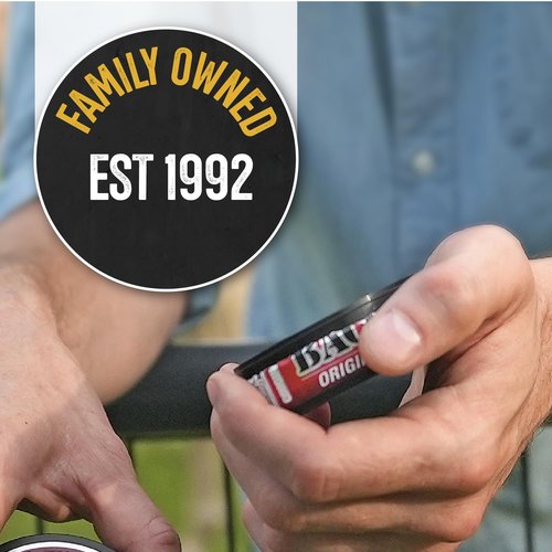 10 Cans, BaccOff Original Fine Cut, Black Tea Base with Bold, Smoky Flavors