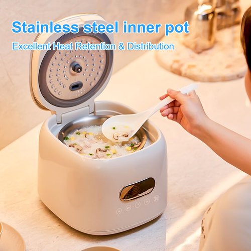 Akureo 5 cup 2.5L Low Suger Rice Cooker with 304 Stainless Steel inner pot, healthy for 2-3-person households, Office workers & low carb dieters, exercisers and the elderly