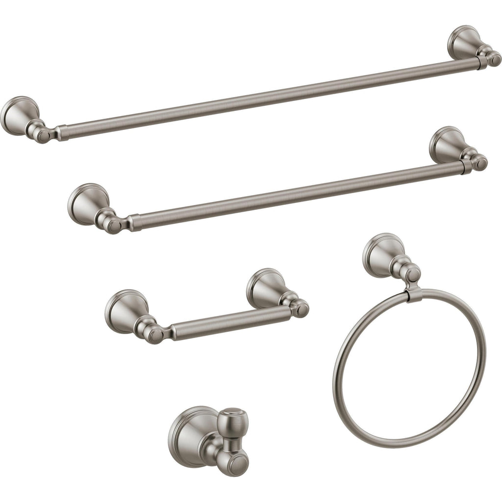 DELTA FAUCET 73224-SS Woodhurst 24 in. Wall Mount Towel Bar Bath Hardware Accessory in Stainless Steel