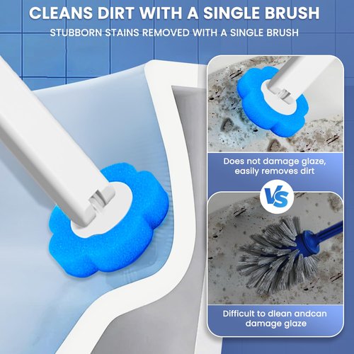2026 Disposable Toilet Brush Cleaning System with Aromatherapy Refills (Ocean, Lemon, Lavender) – Includes Cleaning Stick, Storage Box, and Scented Refill Tabs