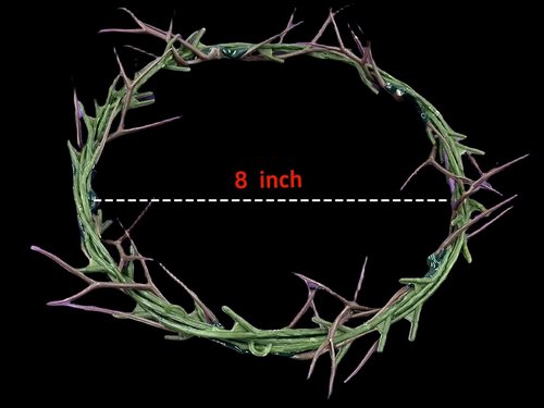 Crown of Thorns - Wearable Easter Theatrical Prop on Purple Satin | 8-Inch Diameter for Home & Church Decor