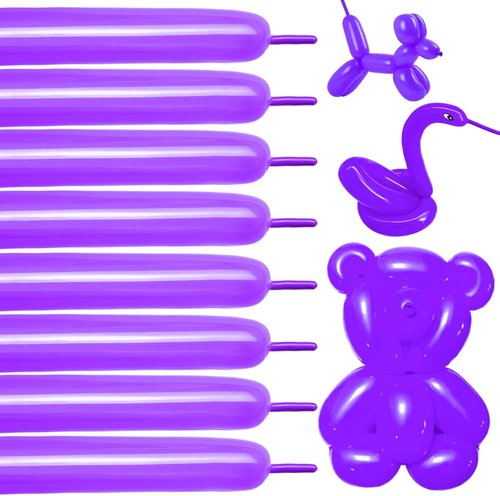 Dark Purple 260Q Long Balloons by [Brand Name] - Thickened Latex, 100 Pack for Garland & Balloon Animals