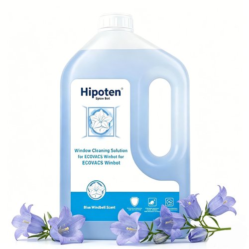 Hipoten 1L Window Cleaning Solution for ECOVACS Winbot W3/W2S/W2 PRO/W1/MINI Series - Streak-Free Glass Cleaner Fluid, Low-Foam, Non-Corrosive Robot Window Washer Liquid for Glass, Mirrors, Tiles