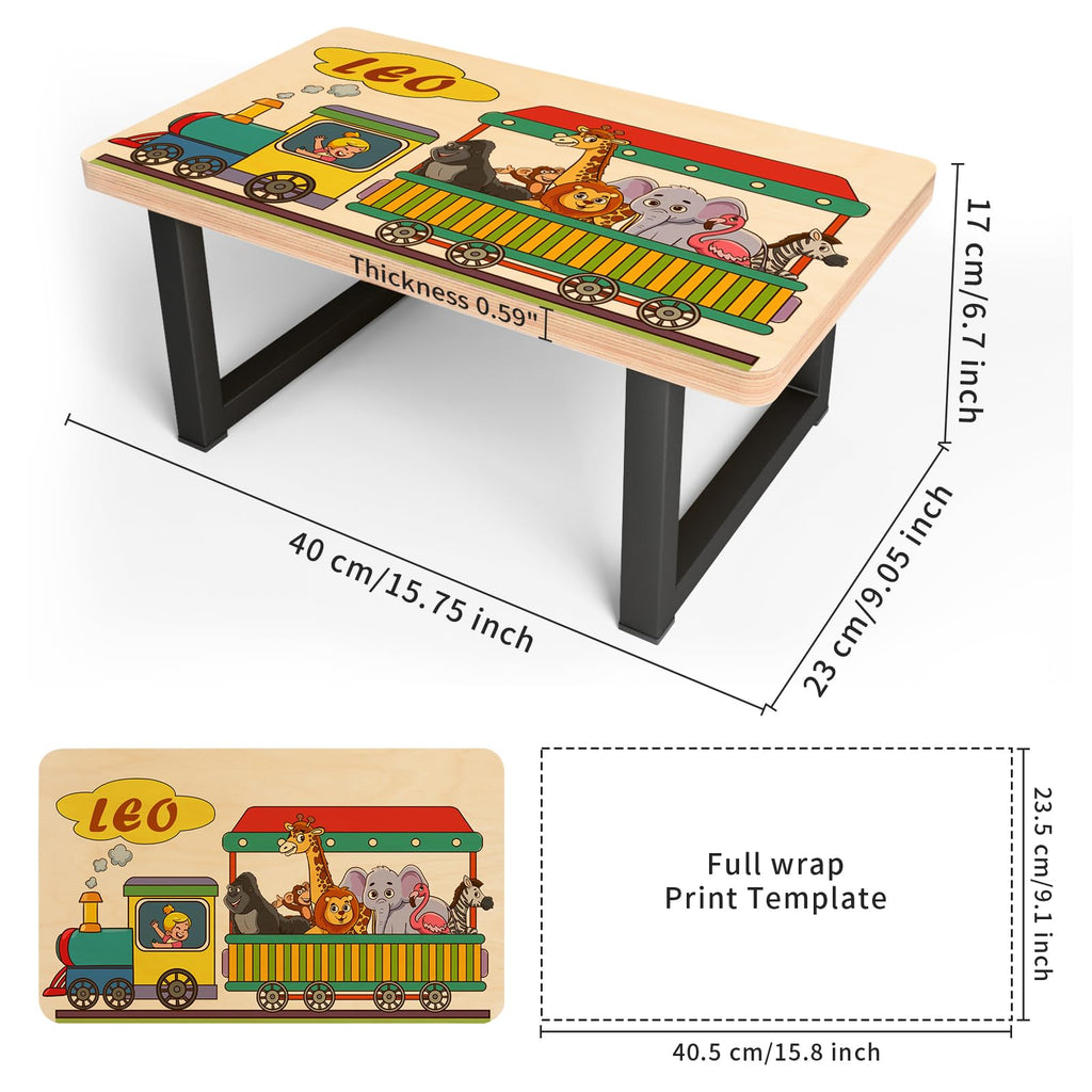 PYD Life 4 Pack Sublimation Wooden Step Stools Blanks 15.7" x 9" x 6.6" for Adults Kids with Non-Slip Feet Heavy Duty with 350-LBS Capacity Personalized for Bedroom Bathroom