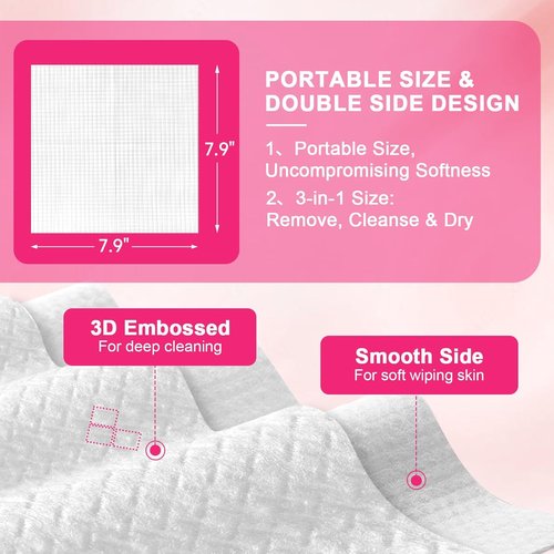 FACEMADE Disposable Travel Towels - 48 Count Biobased Face Towels | Super Soft & Thick for Outdoor Cleaning