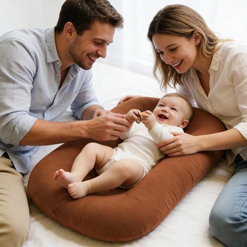 Baby Lounger - Soft Infant Lounger & Play Mat | Diaper Changing Pad for Newborns (Coffee)