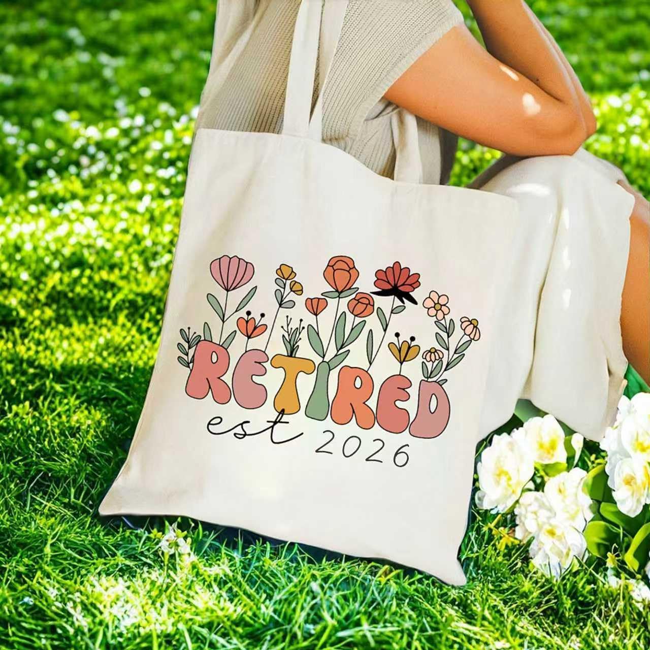 Maciebelle Retirement Gift - Stylish Canvas Tote Bag for Women | Perfect 2026 Retirement Present