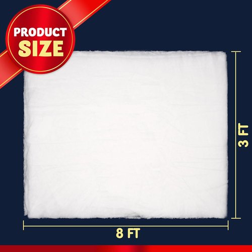JOYIN Christmas Snow Blanket - Thick White Soft Artificial Snow for Holiday Decor | 3x8 Ft Size