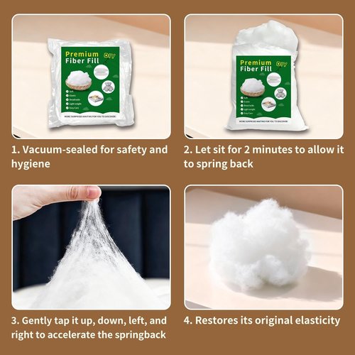 Daylendar Premium Fiberfill Stuffing - High-Resilience 100g | Recyclable Craft & Home Decor Fill