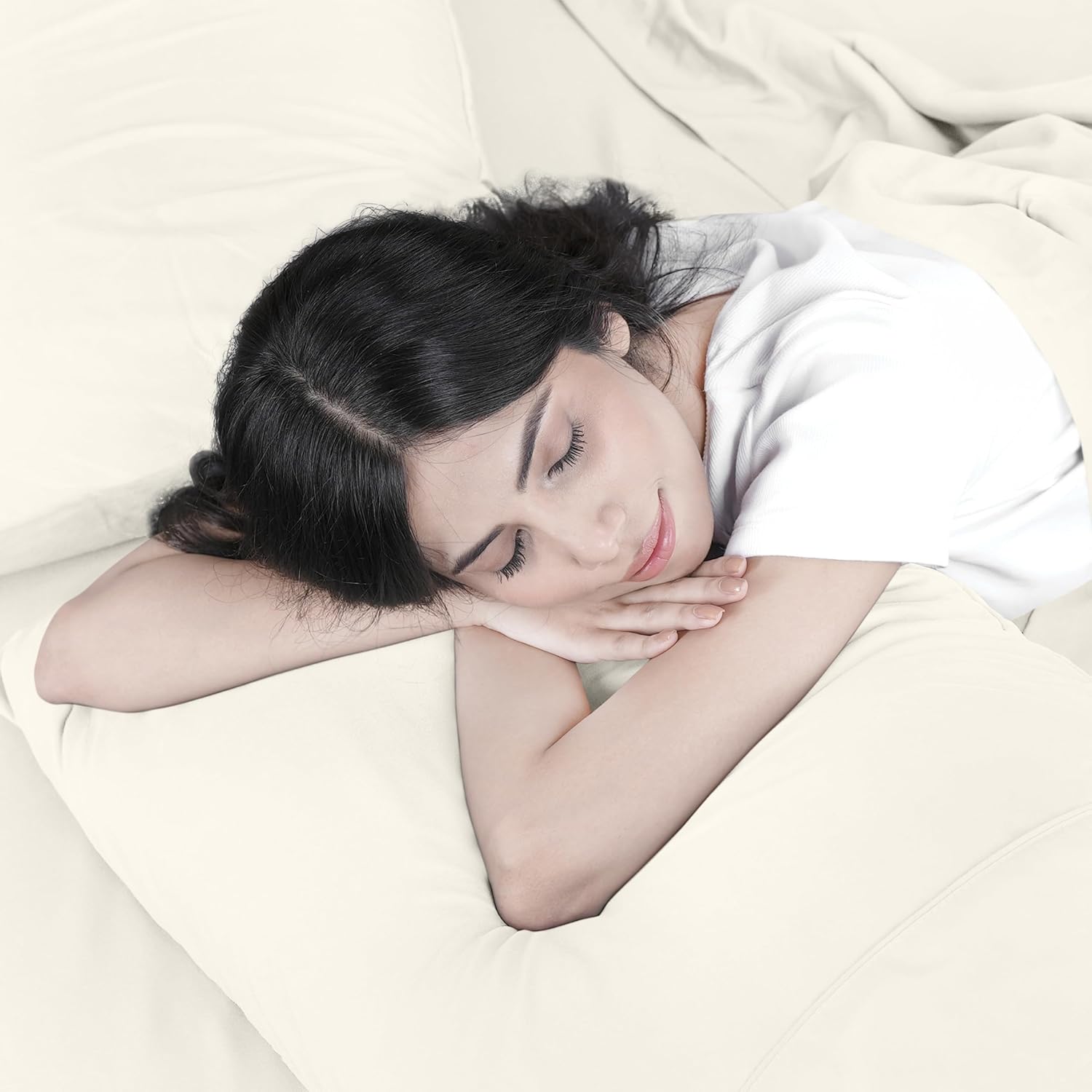 Utopia Bedding Queen Size Sheet Set - Soft, Breathable Microfiber | 4-Piece Ivory Bed Sheets