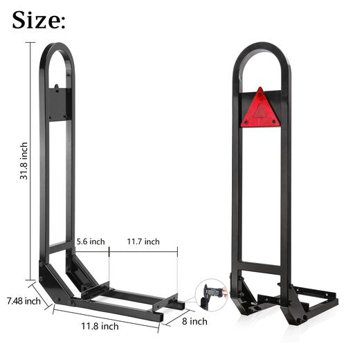 10L0L Universal Golf Cart Rear Seat Safety Grab Bar & Trailer Hitch Kit for Yamaha EZGO Club Car