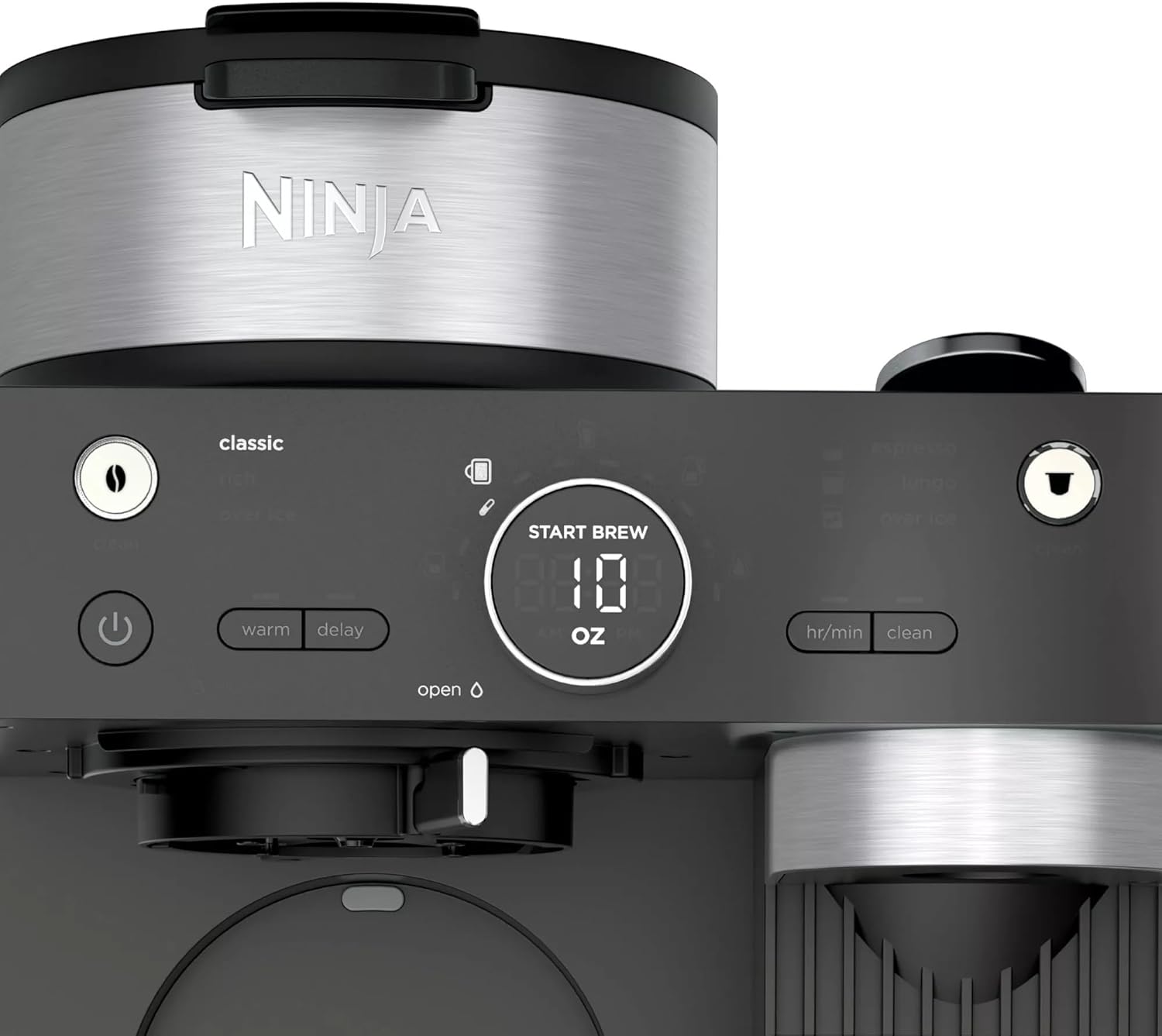 Ninja Refurbished CFN601 Espresso & Coffee Barista System - Single-Serve & 12-Cup Carafe with Frother