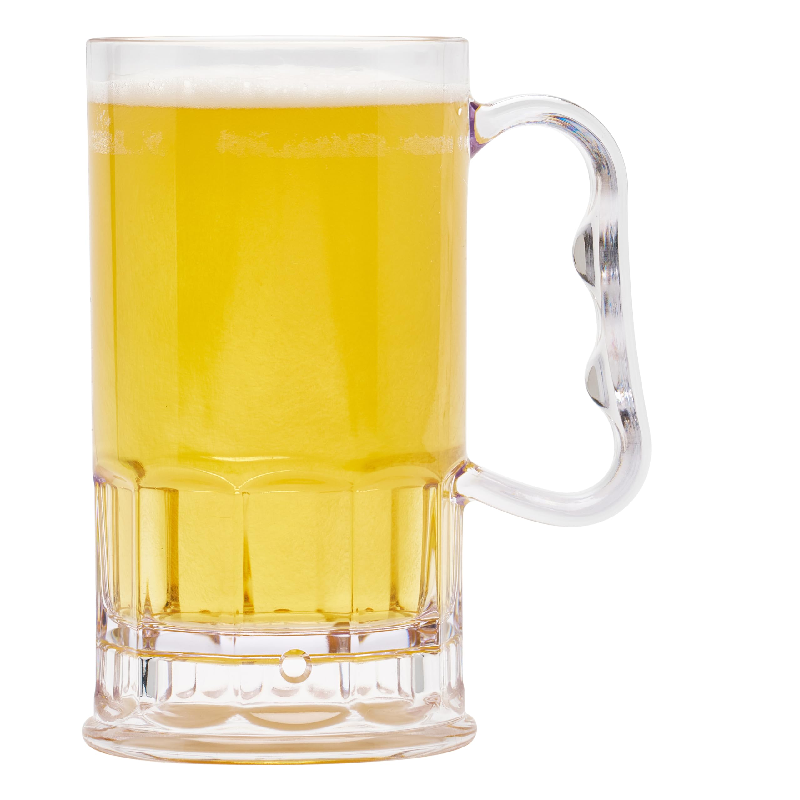 G.E.T. 00082-1-SAN-CL Shatter-Resistant Plastic Beer Mug / Stein, 10 Ounce, BPA Free (Set of 12)