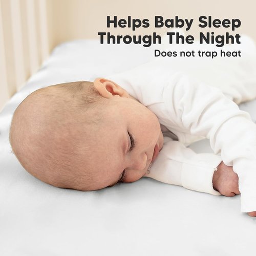 KeaBabies Organic Crib Sheets - 2-Pack Fitted Jersey Cotton for Boys & Girls | Soft, Breathable 52x28" Cloud Prints