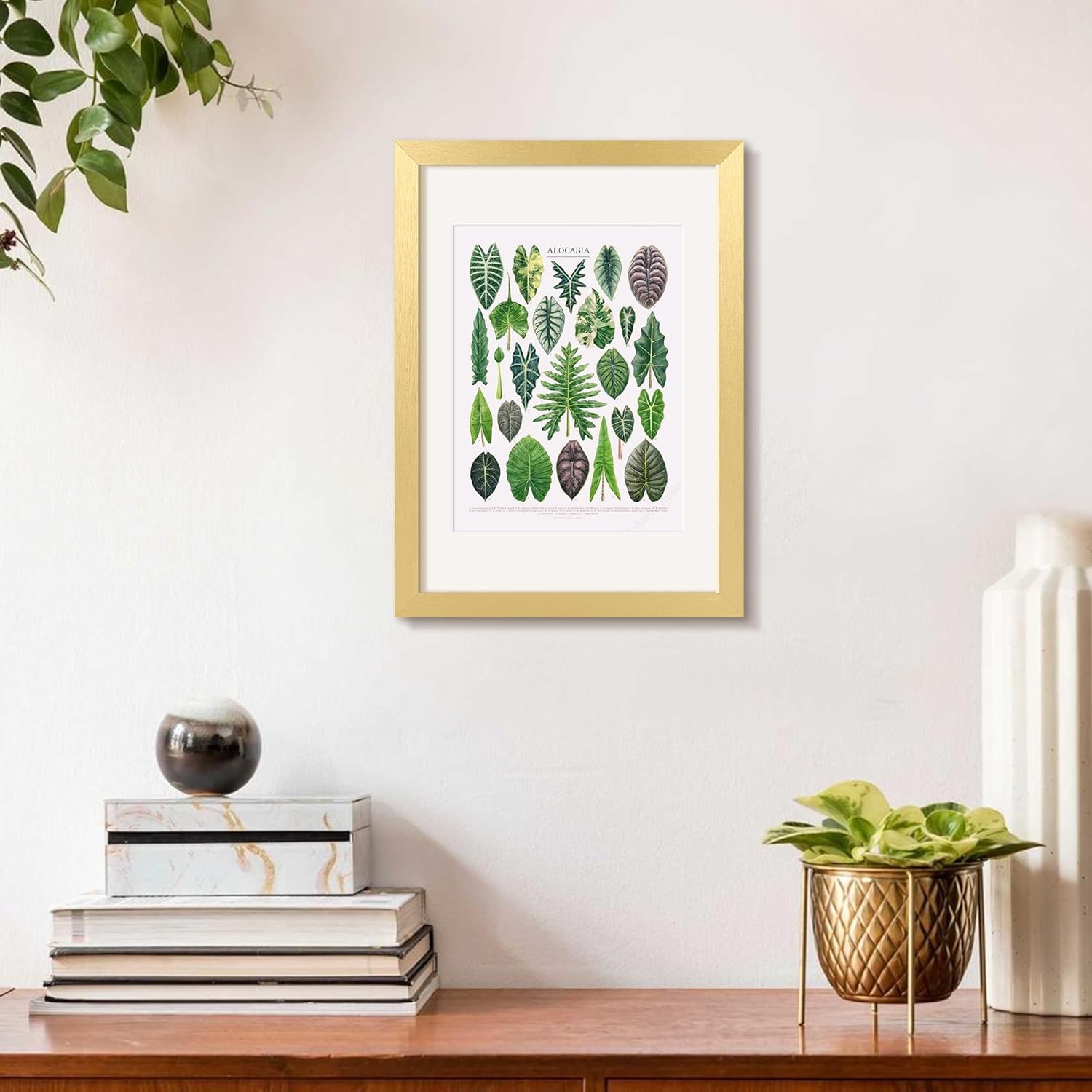 Upsimples A4 Picture Frame - Elegant Gold Display for 6x8 Photos with Mat or 8.3x11.7 Without - 1 Pack