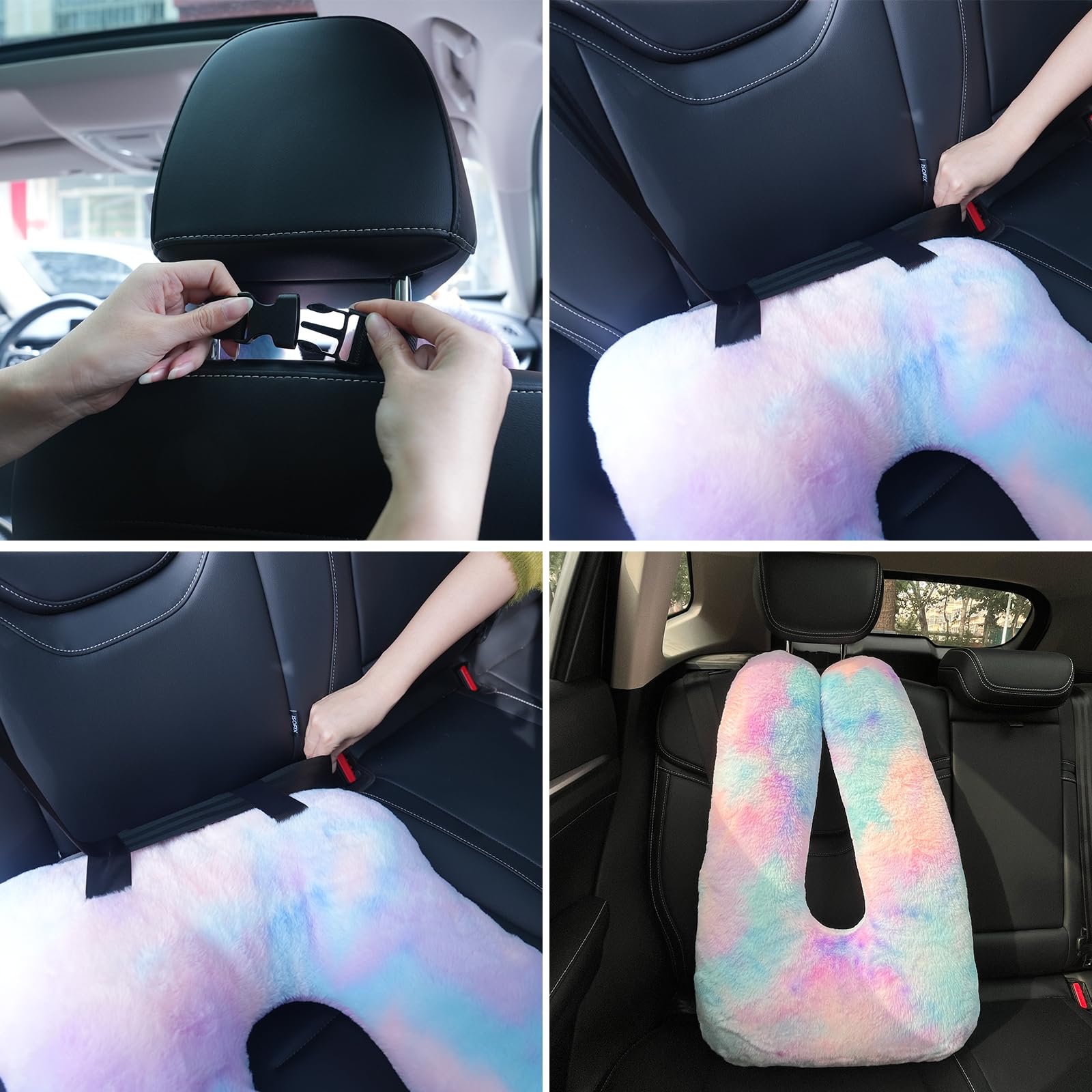 Atablyn Children Travel Pillow Car Pillow Removable U-Shaped Pillow for Adults to Support Head and Body in The Back Seat of Long Car Trips