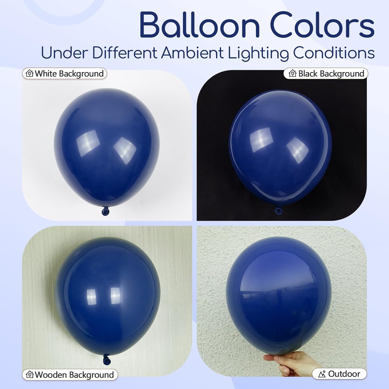 Navy Blue Balloons - 12 Inch Latex Balloons | 50 Pack for Graduation, Wedding & Birthday Decor