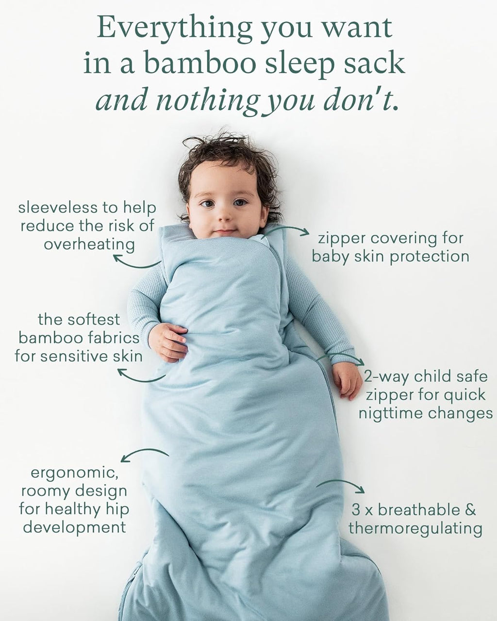 PurComfy Sleep Sack - 2.5 TOG Premium Bamboo Viscose Warm Baby Sleeping Bag | Supersoft Quilted Design