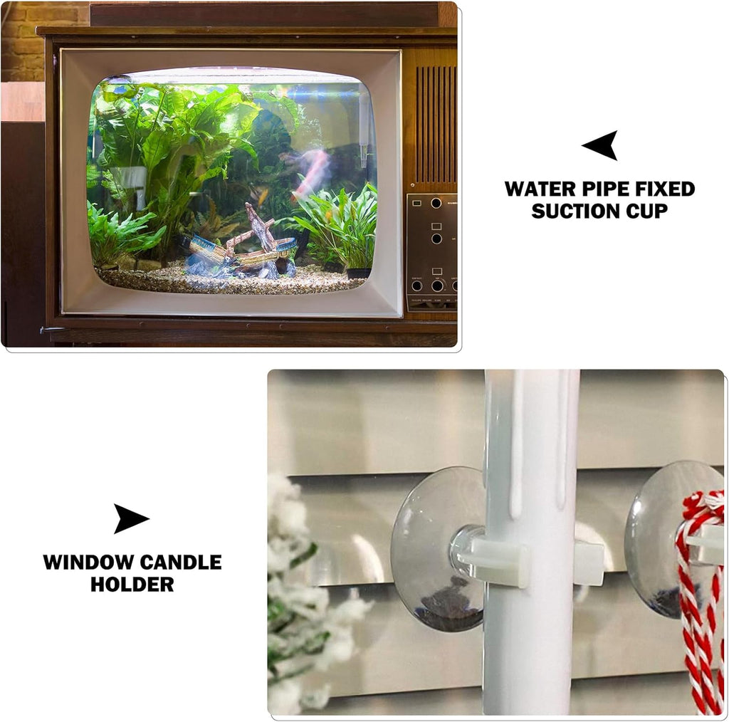 Minkissy 6pcs Christmas Candle Holders - Suction Cup Window Holders for Festive Home Decor (20mm)